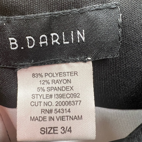 B Darlin Black& White Dress - Picture 4 of 4